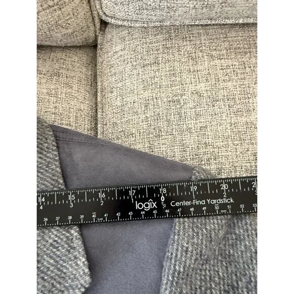 VTG Pendleton Blazer Men's 44 Wool Blue Gray USA 70s Western Yoke Elbow Patch - Picture 13 of 15